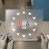 USA 1776 Stars | DTF Transfer Ready to Press | Patriotic Heat Transfer