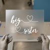 Big Sister Script with Hearts | DTF Transfer Ready to Press | Cute Script Heat Transfer