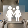 Lesbian Couple Love | DTF Transfer Ready to Press | Minimalist Icon Heat Transfer