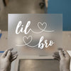 Lil Bro Heart Script | DTF Transfer Ready to Press | Cute Sibling Heat Transfer