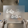 Baby Brother Script | DTF Transfer Ready to Press | Cute Sibling Heat Transfer
