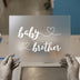 Baby Brother Script | DTF Transfer Ready to Press | Cute Sibling Heat Transfer