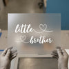 Little Brother Heart Script | DTF Transfer Ready to Press | Family-Themed Heat Transfer