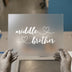 Middle Brother | DTF Transfer Ready to Press | Script Heart Heat Transfer