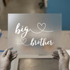 Big Brother Script Hearts | DTF Transfer Ready to Press | Family Announcement Heat Transfer