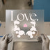 Love Hearts Mickey Silhouette | DTF Transfer Ready to Press | Romantic Heat Transfer