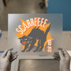 Halloween Scared Cat | DTF Transfer Ready to Press | Retro Horror Heat Transfer