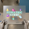 Pediatric Nurse | DTF Transfer Ready to Press | Cartoon Character Heat Transfer