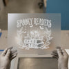 Spooky Readers Skull Books | DTF Transfer Ready to Press | Gothic Literature Heat Transfer