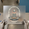 Zen Skeleton | DTF Transfer Ready to Press | Meditative Yoga Heat Transfer