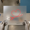 Heart Stethoscope | DTF Transfer Ready to Press | Outline Heat Transfer