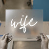 Wife Script Font | DTF Transfer Ready to Press | Elegant Calligraphy Heat Transfer