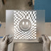 Wavy Checkerboard Smiley | DTF Transfer Ready to Press | Retro Rave Heat Transfer