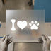 I Love My Pet Bone Heart Paw Print | DTF Transfer Ready to Press | Pet Lover Heat Transfer
