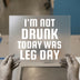 Leg Day Funny | DTF Transfer Ready to Press | Humorous Heat Transfer