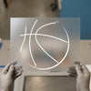 Minimalist Basketball Lines | DTF Transfer Ready to Press | Sporty Line Art Heat Transfer