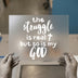 The Struggle is Real God | DTF Transfer Ready to Press | Faith Script Heat Transfer