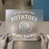Latkes Quote | DTF Transfer Ready to Press | Humorous Kitchen Heat Transfer