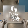 Team Boy Baby Feet | DTF Transfer Ready to Press | Baby Shower Heat Transfer