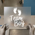 Team Boy Baby Feet | DTF Transfer Ready to Press | Baby Shower Heat Transfer