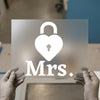 Mrs. Heart Lock | DTF Transfer Ready to Press | Romantic Style Heat Transfer