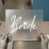 Bride Script with Star | DTF Transfer Ready to Press | Elegant Wedding Heat Transfer