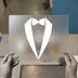 Tuxedo Bow Tie | DTF Transfer Ready to Press | Formal Wear Heat Transfer