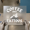 Coffee and Tattoos DTF Transfer Ready to Press | Bold Biker Style Heat Transfer