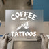 Coffee and Tattoos DTF Transfer Ready to Press | Bold Biker Style Heat Transfer