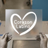 Corazon Latino Heart | DTF Transfer Ready to Press | Cultural Heat Transfer