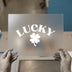 Lucky Shamrock | DTF Transfer Ready to Press | St. Patrick's Day Heat Transfer