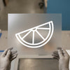 Minimalist Citrus Slice | DTF Transfer Ready to Press | Outline Fruit Heat Transfer