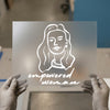 Empowered Woman Line Art | DTF Transfer Ready to Press | Motivational Heat Transfer