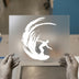 Surfer Wave Silhouette | DTF Transfer Ready to Press | Brushstroke Art Heat Transfer