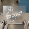 Guitar Player Line Art | DTF Transfer Ready to Press | Minimalist Heat Transfer
