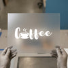 Coffee Script | DTF Transfer Ready to Press | Cozy Cafe Heat Transfer