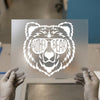Brother Bear with Sunglasses | DTF Transfer Ready to Press | Bold Line Art Heat Transfer