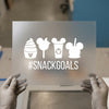 Snack Goals Theme DTF Transfer Ready to Press | Fun Foodie Heat Transfer