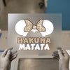 Hakuna Matata Giraffe Bow | DTF Transfer Ready to Press | Safari Style Heat Transfer