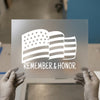American Flag Remember & Honor | DTF Transfer Ready to Press | Patriotic Heat Transfer