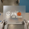 Peace Love Halloween | DTF Transfer Ready to Press | Spooky Cute Heat Transfer
