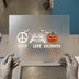 Peace Love Halloween | DTF Transfer Ready to Press | Spooky Cute Heat Transfer
