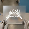 Skeleton Hands Heart | DTF Transfer Ready to Press | Spooky Love Heat Transfer