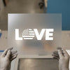 American Flag LOVE | DTF Transfer Ready to Press | Patriotic Heat Transfer