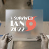 I Survived Ian 2022 | DTF Transfer Ready to Press | Hurricane Relief Heat Transfer