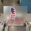 New Jersey State Map American Flag | DTF Transfer Ready to Press | Patriotic Heat Transfer