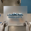Kansas City Skyline DTF Transfer Ready to Press | Urban Cityscape Heat Transfer