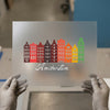 Amsterdam Canal Houses | DTF Transfer Ready to Press | Iconic Cityscape Heat Transfer