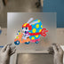 Easter Bunny Scooter | DTF Transfer Ready to Press | Cartoon Heat Transfer