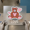 Valentine's Bear Love | DTF Transfer Ready to Press | Cartoon Heat Transfer